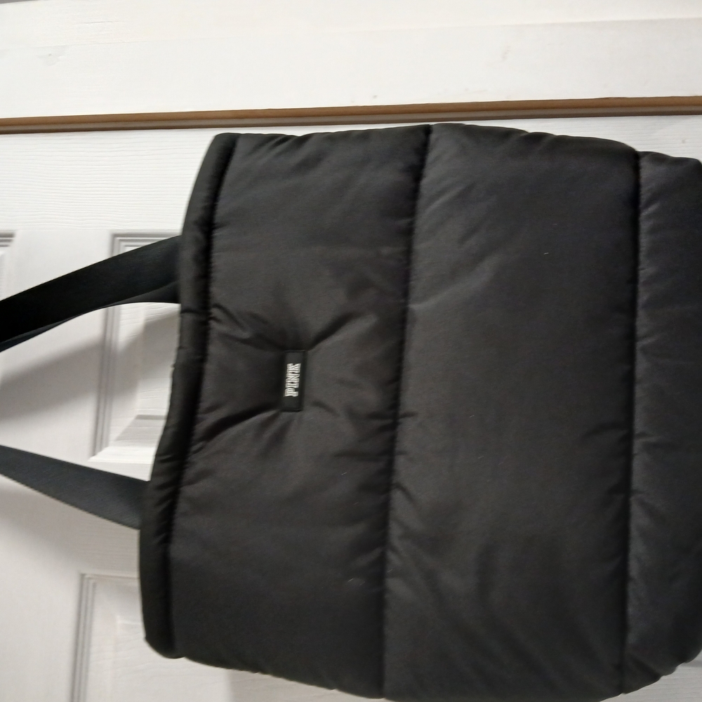 Black Puffer Tote Bag